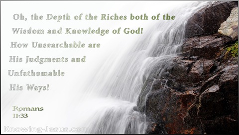 Romans 11:33 The Depth Of the Riches Of God (green)